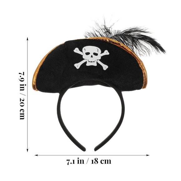 Pirate Skull Headband Halloween Costume Accessory Unisex Cosplay Party main image 6